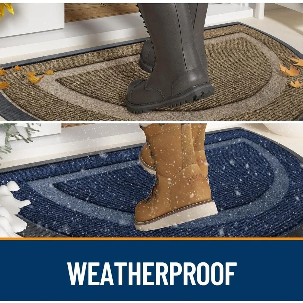 OLANLY Half Circle Door Mat Indoor Outdoor Entrance